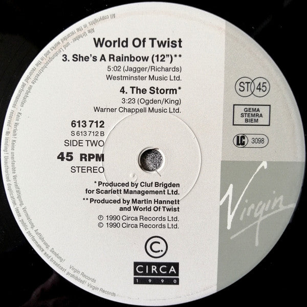 World Of Twist : The Storm (12", Single)