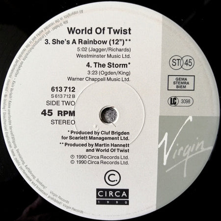 World Of Twist : The Storm (12", Single)