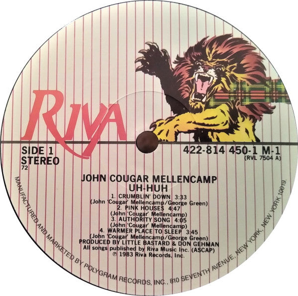 John Cougar Mellencamp : Uh-Huh (LP, Album, 72)
