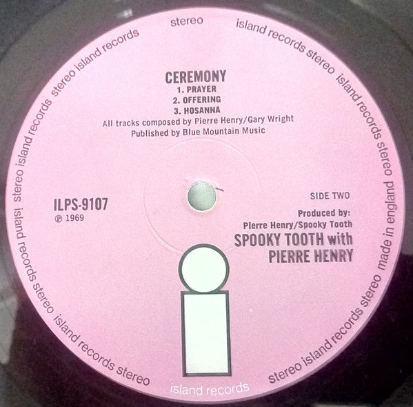 Spooky Tooth / Pierre Henry : Ceremony: An Electronic Mass (LP, Album, Pin)