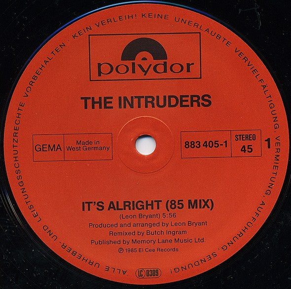 The Intruders : It's Alright ('85 Mix) (12")