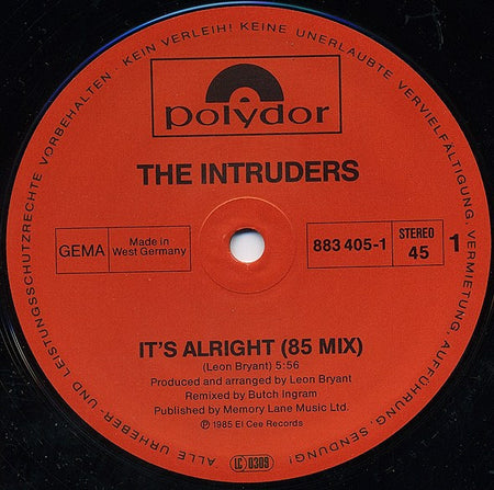 The Intruders : It's Alright ('85 Mix) (12")