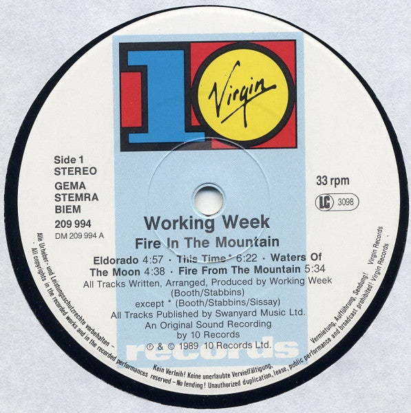 Working Week : Fire In The Mountain (LP, Album)