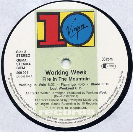 Working Week : Fire In The Mountain (LP, Album)