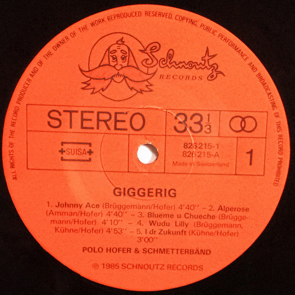 Polo Hofer & Die SchmetterBand : Giggerig (LP, Gat)