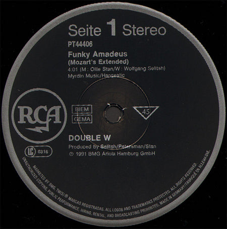 Double W : Funky Amadeus (12", Maxi)