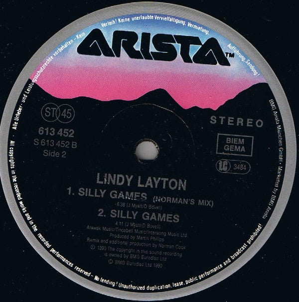 Lindy Layton Featuring Janet Kay : Silly Games (12", Maxi)