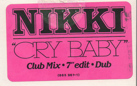 Nikki (20) : Cry Baby (12", Promo)