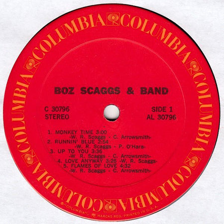 Boz Scaggs & Band : Boz Scaggs & Band (LP, Album, Ter)