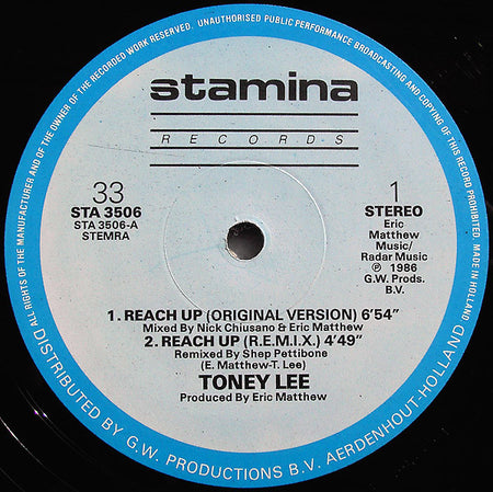 Toney Lee : Reach Up (12")
