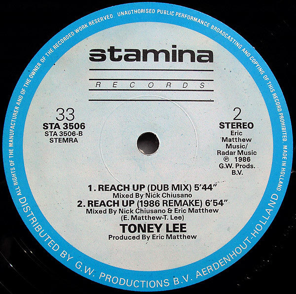Toney Lee : Reach Up (12")