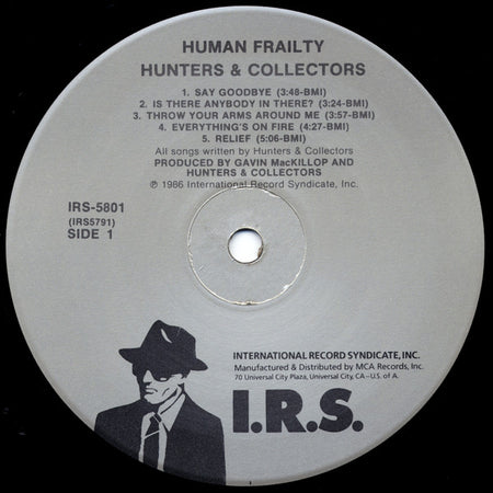 Hunters & Collectors : Human Frailty (LP, Album, Glo)