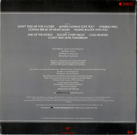 Gary Moore : Corridors Of Power (LP, Album, RP)