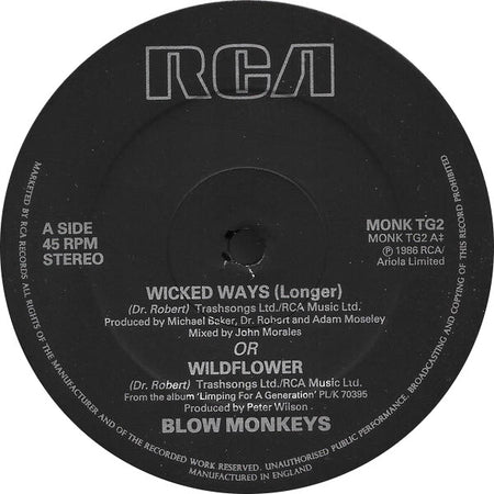 The Blow Monkeys : Wicked Ways (12", Single, Ltd, S/Edition, Dou)