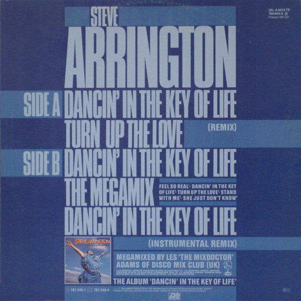 Steve Arrington : Dancin' In The Key Of Life (Megamix) (12", P/Mixed)