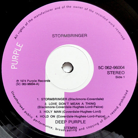 Deep Purple : Stormbringer (LP, Album)