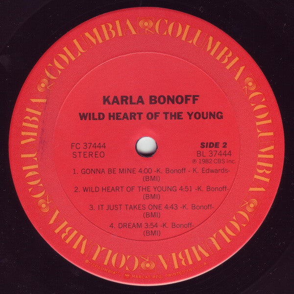 Karla Bonoff : Wild Heart Of The Young (LP, Album, Ter)