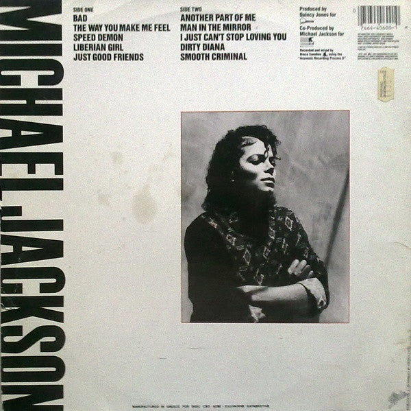Michael Jackson : Bad (LP, Album, Gat)