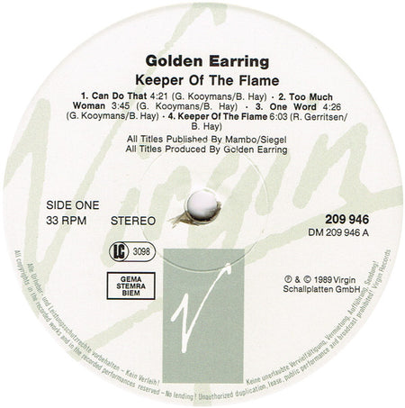 Golden Earring : Keeper Of The Flame (LP, Album)