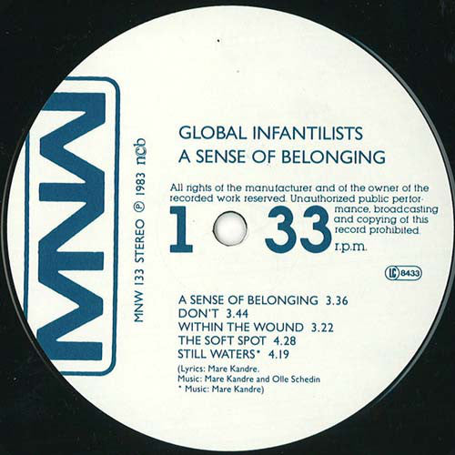 Global Infantilists : A Sense Of Belonging (LP, Album)