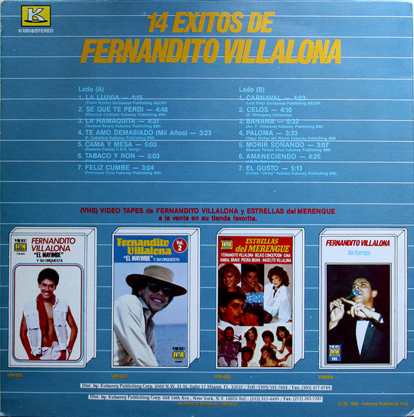 Fernando Villalona : 14 Exitos De Fernandito Villalona (LP, Comp)
