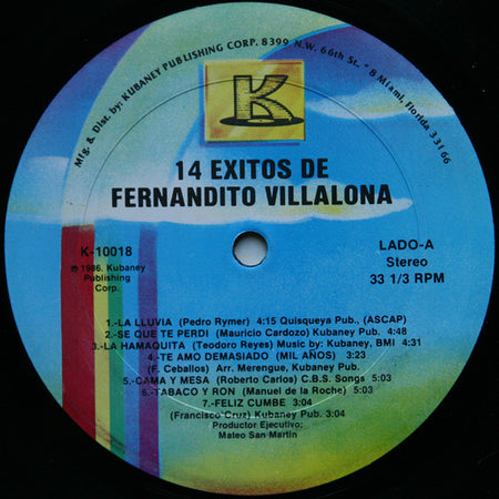 Fernando Villalona : 14 Exitos De Fernandito Villalona (LP, Comp)