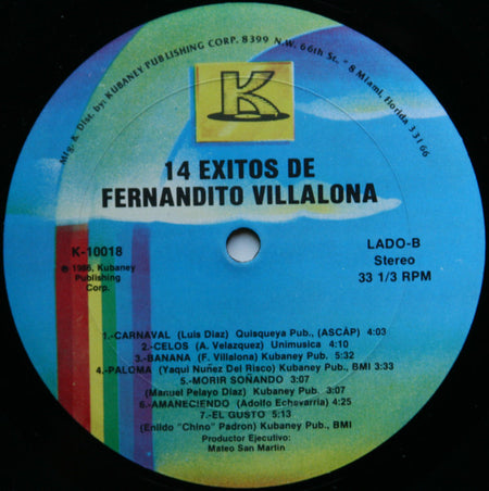 Fernando Villalona : 14 Exitos De Fernandito Villalona (LP, Comp)