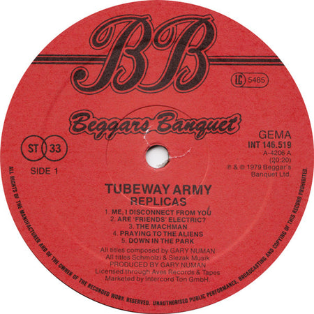 Tubeway Army : Replicas (LP, Album)