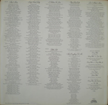 Barry White : Barry White's Sheet Music (LP, Album)