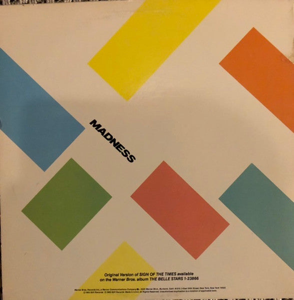The Belle Stars : Sign Of The Times (12", Maxi, Spe)
