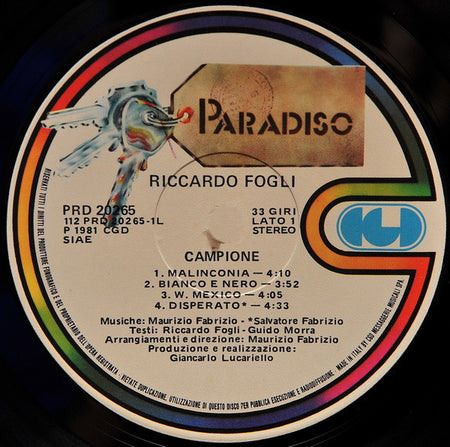 Riccardo Fogli : Campione (LP, Album)