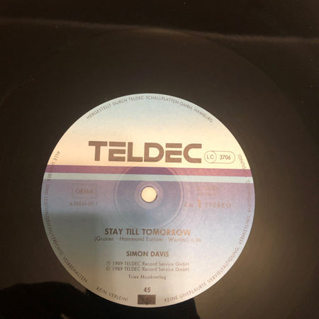 Simon Davis : Stay Till Tomorrow (12")