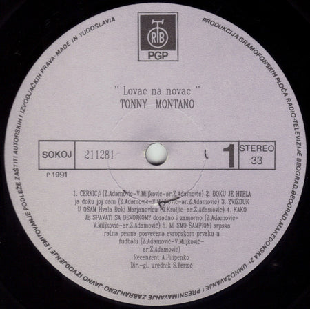 Tonny Montano : Lovac Na Novac (LP, Album)