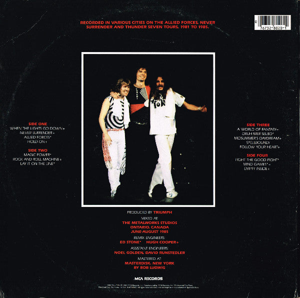 Triumph (2) : Stages (2xLP, Album, Gat)