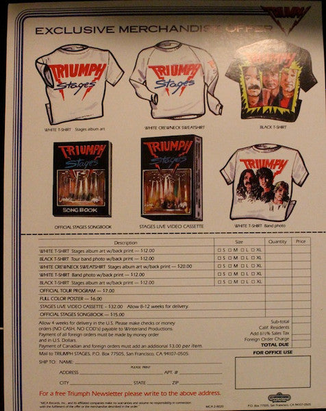 Triumph (2) : Stages (2xLP, Album, Gat)