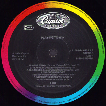 LRB* : Playing To Win (LP, Album)
