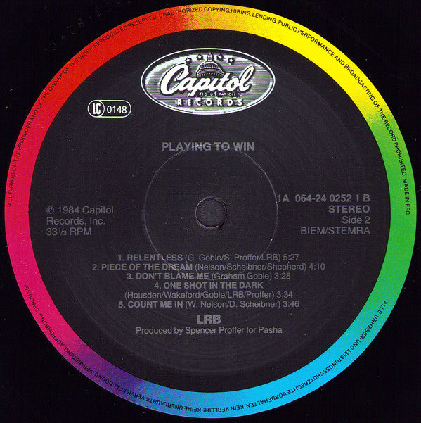 LRB* : Playing To Win (LP, Album)