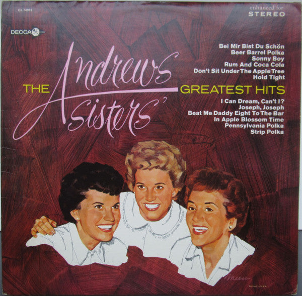 The Andrews Sisters : The Andrews Sisters' Greatest Hits (LP, Comp, Glo)