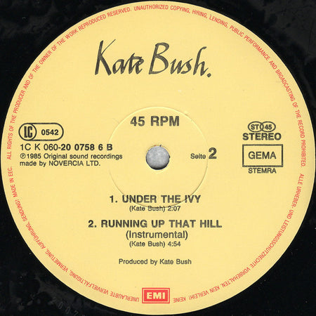 Kate Bush : Running Up That Hill (12", Maxi)