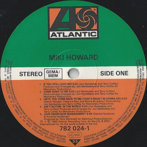 Miki Howard : Miki Howard (LP, Album)
