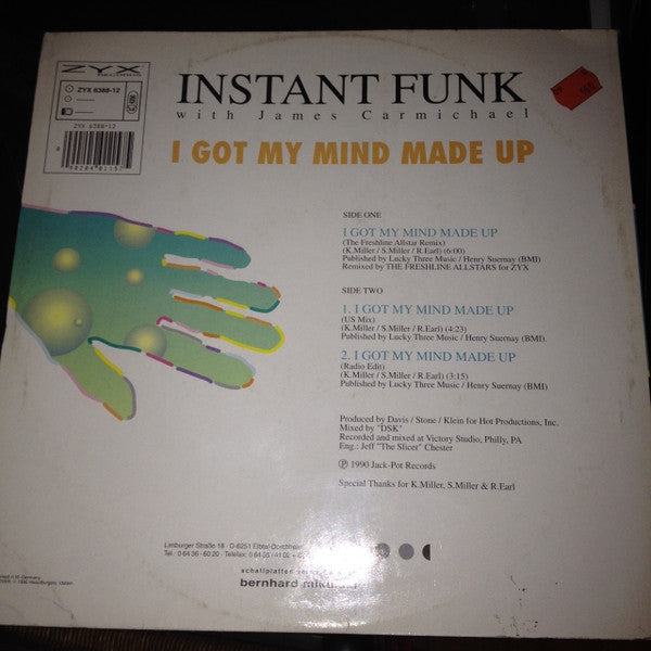 Instant Funk With James Carmichael (2) : I Got My Mind Made Up (12", Single)
