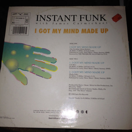 Instant Funk With James Carmichael (2) : I Got My Mind Made Up (12", Single)