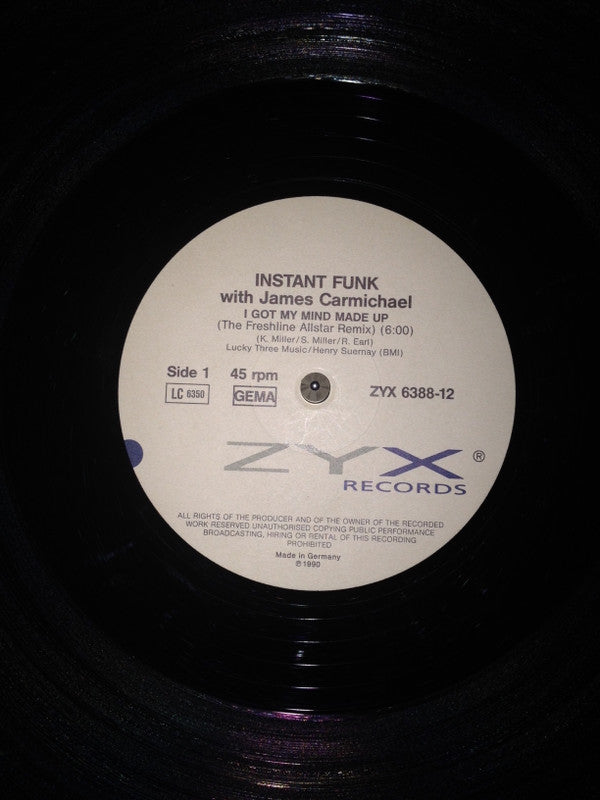 Instant Funk With James Carmichael (2) : I Got My Mind Made Up (12", Single)