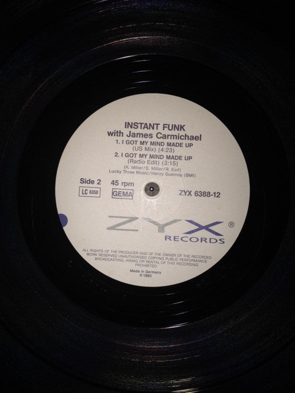 Instant Funk With James Carmichael (2) : I Got My Mind Made Up (12", Single)