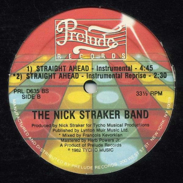 Nick Straker Band : Straight Ahead (12")