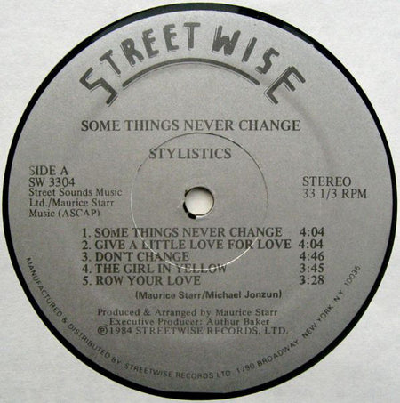 The Stylistics : Some Things Never Change (LP, Album)