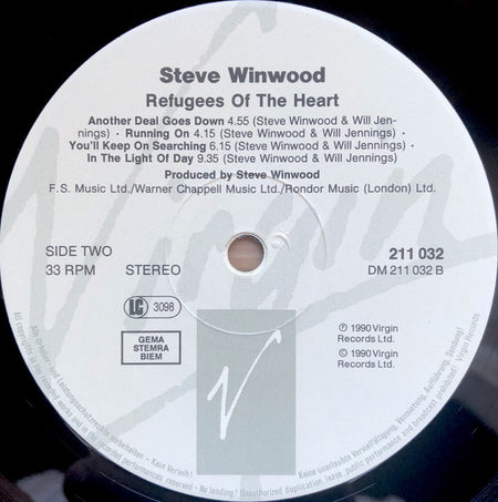 Steve Winwood : Refugees Of The Heart (LP, Album)