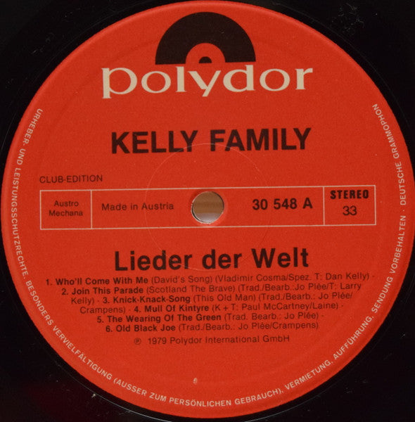 The Kelly Family : Lieder Der Welt (LP, Album, Club)