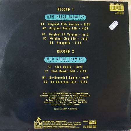 Montana Sextet Featuring Nadiyah : Who Needs Enemies (With A Friend Like You) (2x12", Ltd)