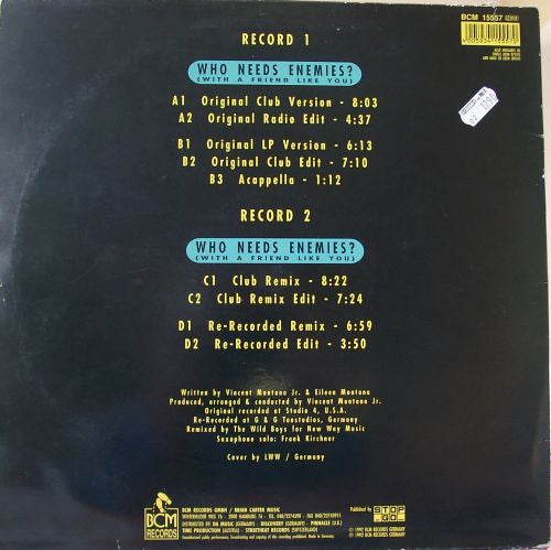 Montana Sextet Featuring Nadiyah : Who Needs Enemies (With A Friend Like You) (2x12", Ltd)